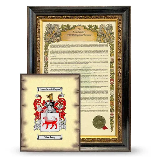 Woolsey Framed History and Coat of Arms Print - Heirloom