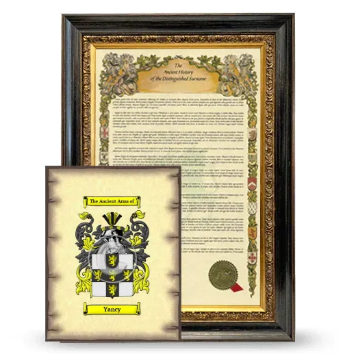 Yancy Framed History and Coat of Arms Print - Heirloom