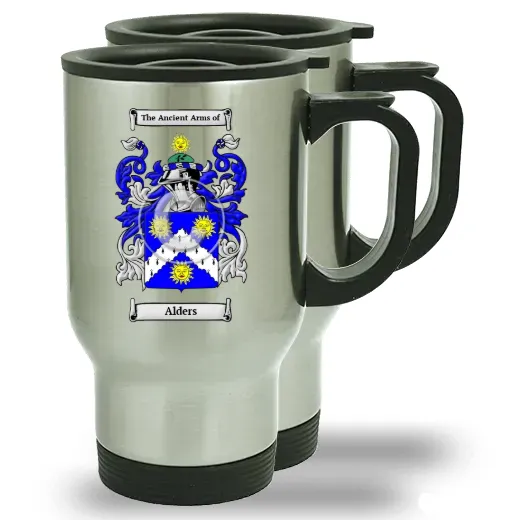 Alders Pair of Steel Travel Mugs