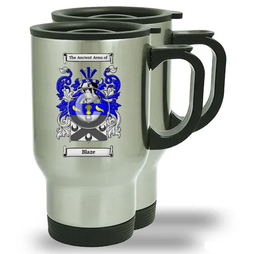 Blaze Pair of Steel Travel Mugs