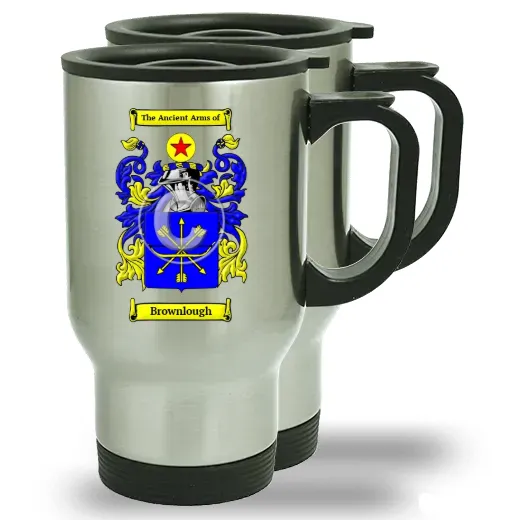 Brownlough Pair of Steel Travel Mugs