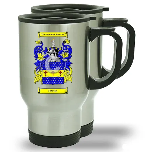 Derlin Pair of Steel Travel Mugs