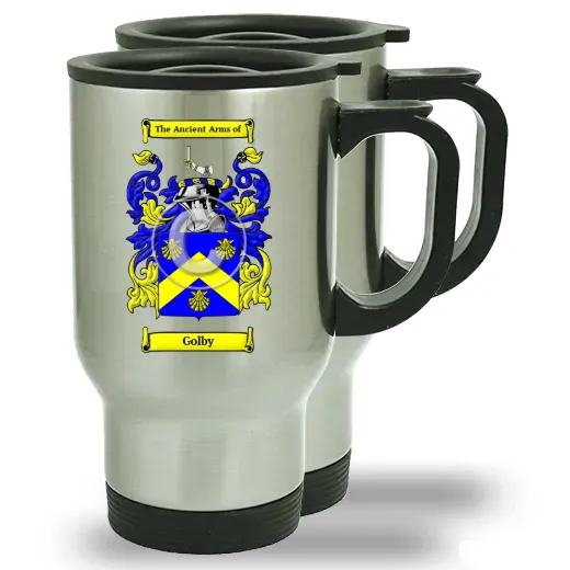 Golby Pair of Steel Travel Mugs