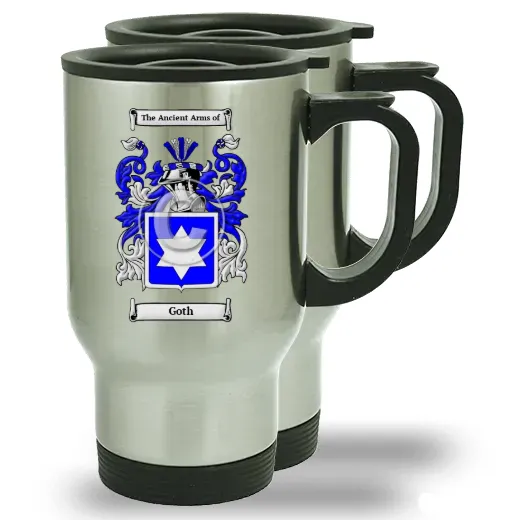 Goth Pair of Steel Travel Mugs