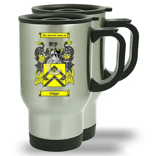 Griggs Pair of Steel Travel Mugs
