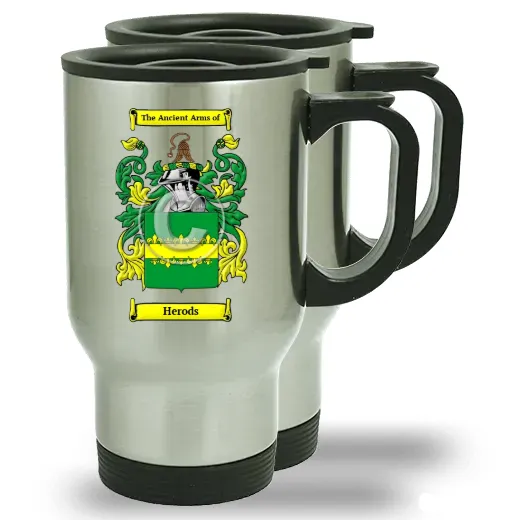 Herods Pair of Steel Travel Mugs