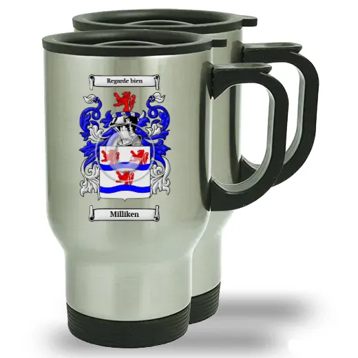 Milliken Pair of Steel Travel Mugs