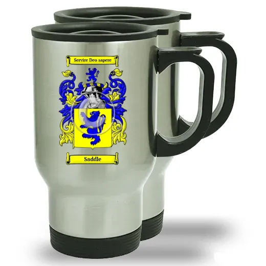 Saddle Pair of Steel Travel Mugs