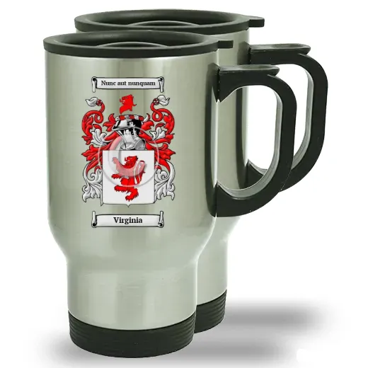 Virginia Pair of Steel Travel Mugs