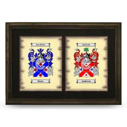 Double Coat of Arms Framed - Brown