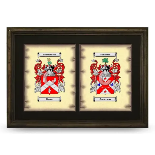 Double Coat of Arms Framed - Brown