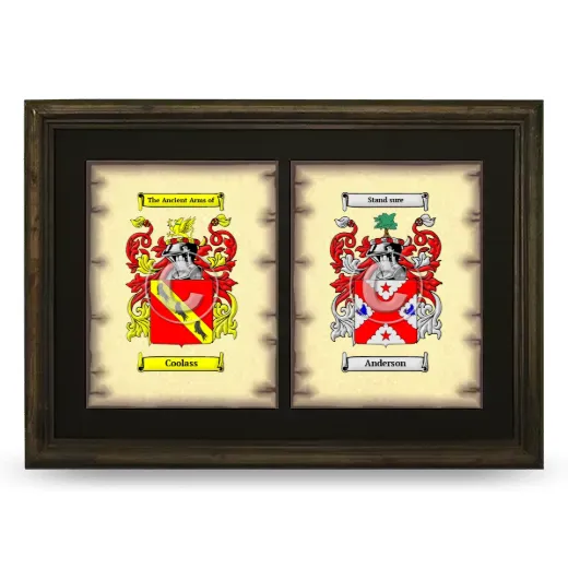 Double Coat of Arms Framed - Brown