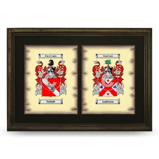 Double Coat of Arms Framed - Brown