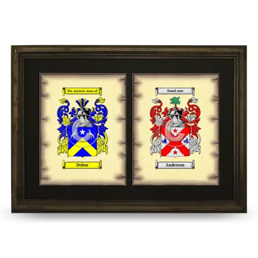 Double Coat of Arms Framed - Brown