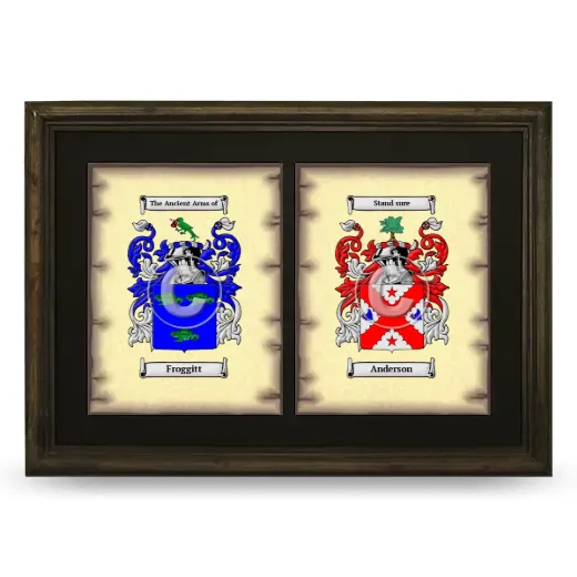 Double Coat of Arms Framed - Brown