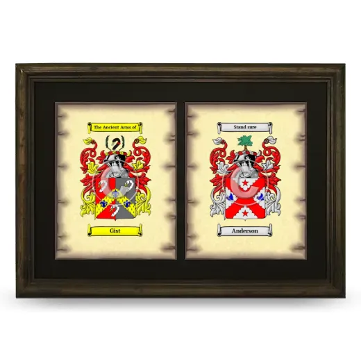 Double Coat of Arms Framed - Brown