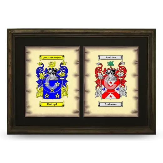 Double Coat of Arms Framed - Brown