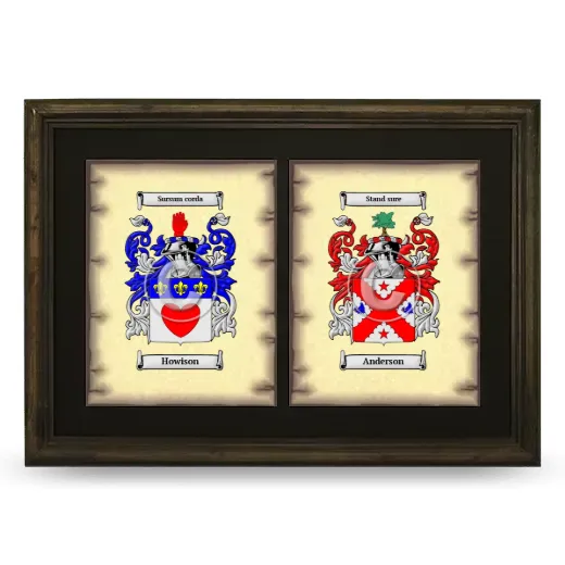 Double Coat of Arms Framed - Brown