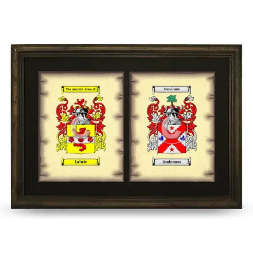 Double Coat of Arms Framed - Brown