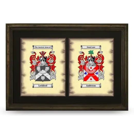 Double Coat of Arms Framed - Brown