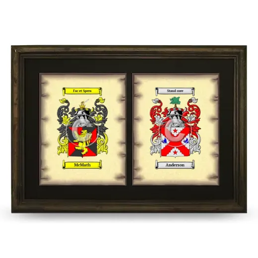 Double Coat of Arms Framed - Brown