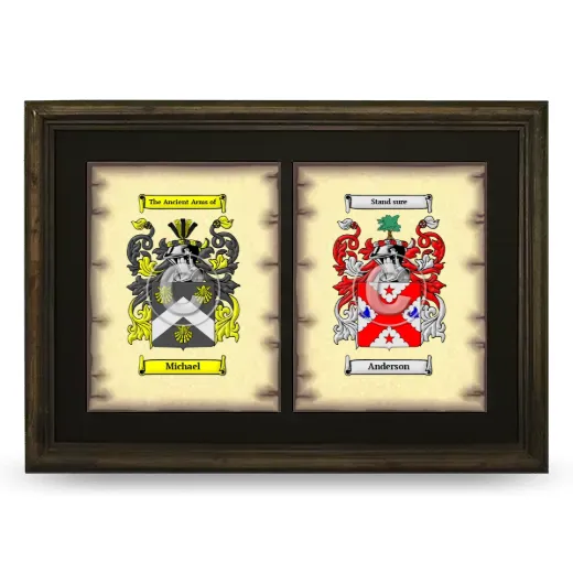 Double Coat of Arms Framed - Brown