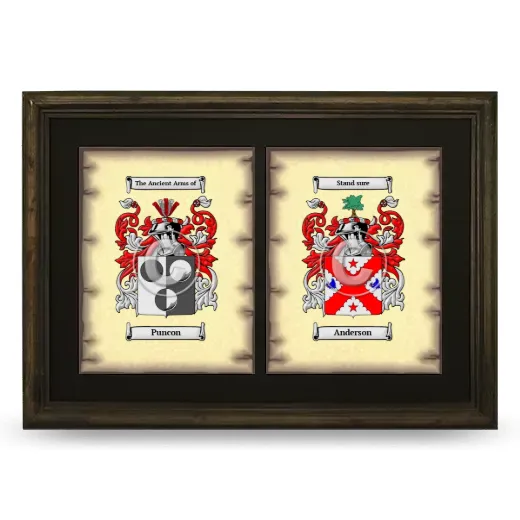 Double Coat of Arms Framed - Brown