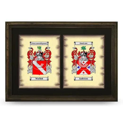 Double Coat of Arms Framed - Brown