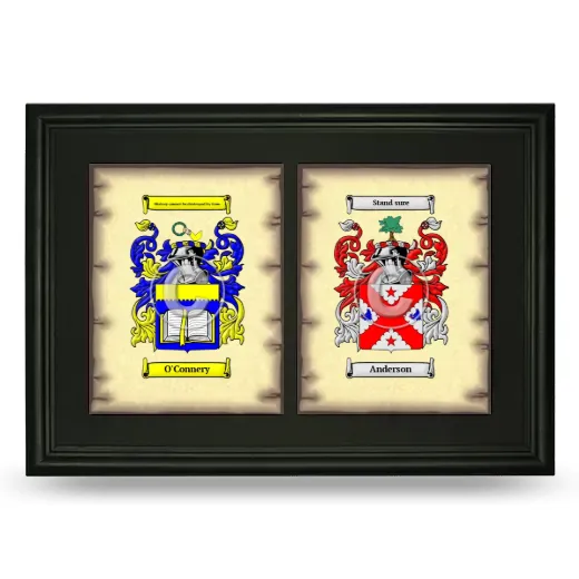 Double Coat of Arms Framed - Black