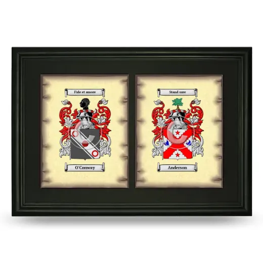 Double Coat of Arms Framed - Black