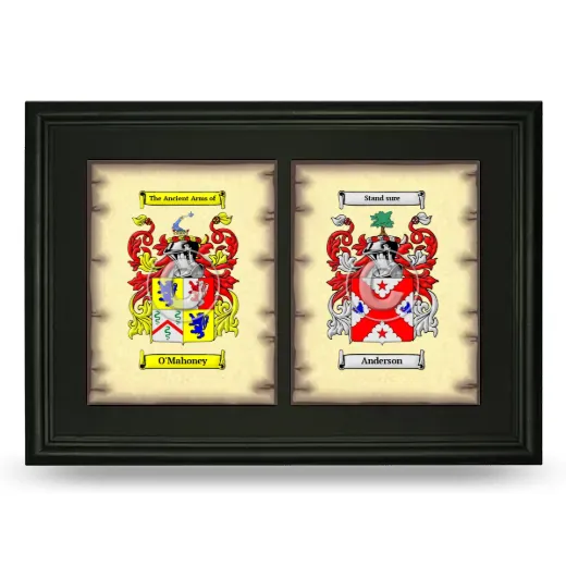 Double Coat of Arms Framed - Black