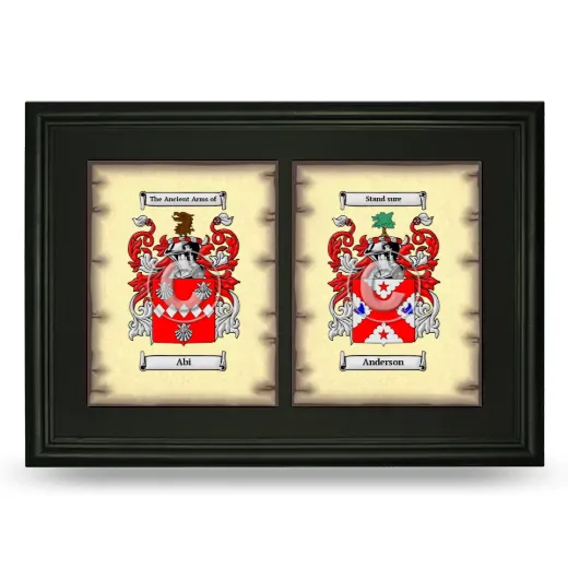 Double Coat of Arms Framed - Black