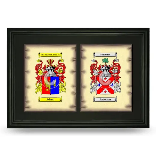 Double Coat of Arms Framed - Black