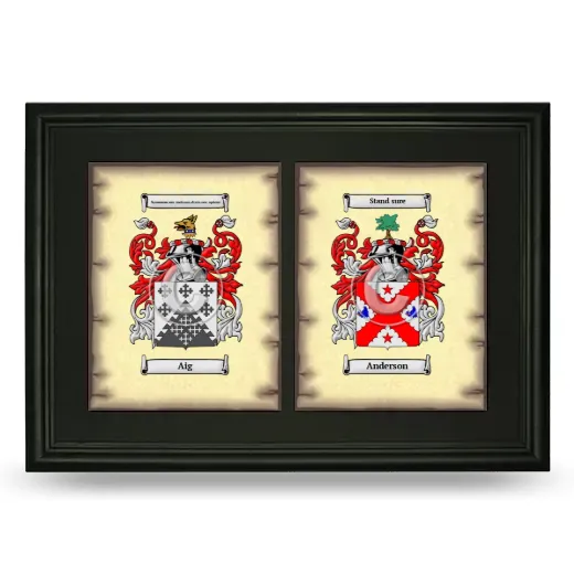Double Coat of Arms Framed - Black