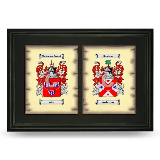 Double Coat of Arms Framed - Black