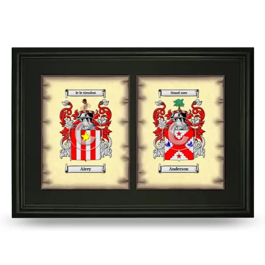 Double Coat of Arms Framed - Black