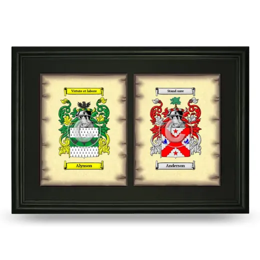 Double Coat of Arms Framed - Black