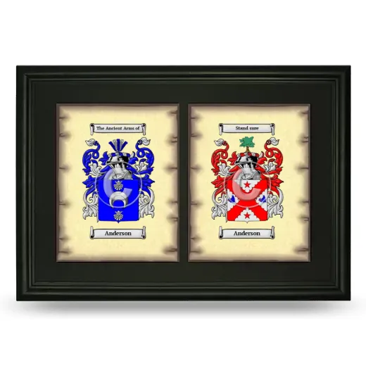 Double Coat of Arms Framed - Black