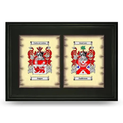 Double Coat of Arms Framed - Black