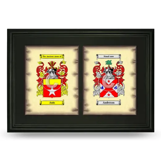 Double Coat of Arms Framed - Black