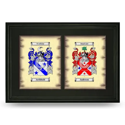Double Coat of Arms Framed - Black