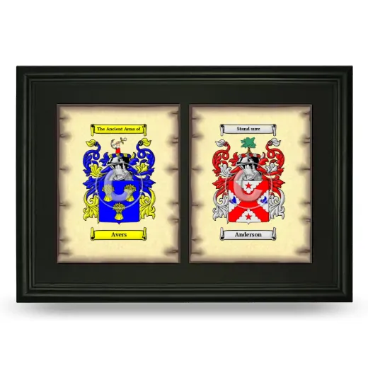 Double Coat of Arms Framed - Black
