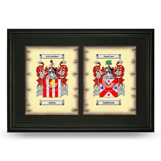 Double Coat of Arms Framed - Black