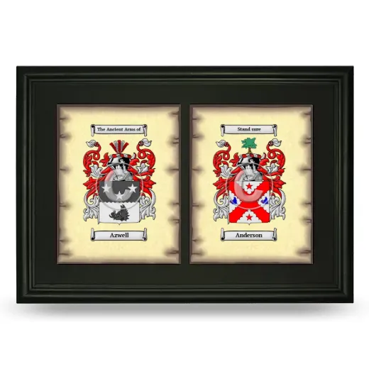 Double Coat of Arms Framed - Black