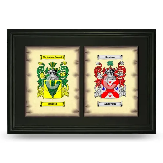 Double Coat of Arms Framed - Black