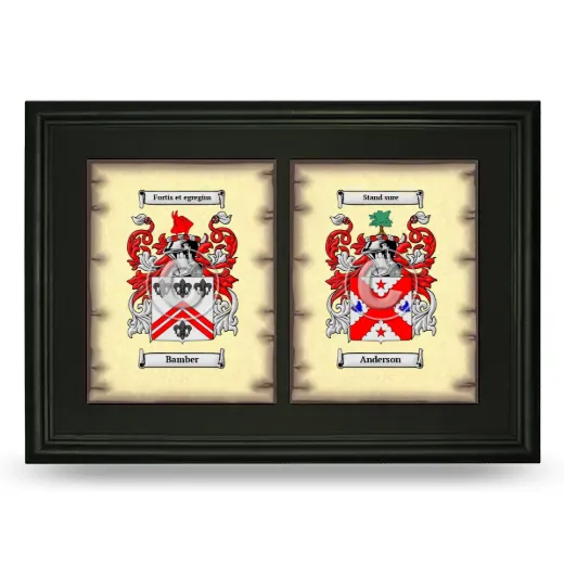 Double Coat of Arms Framed - Black