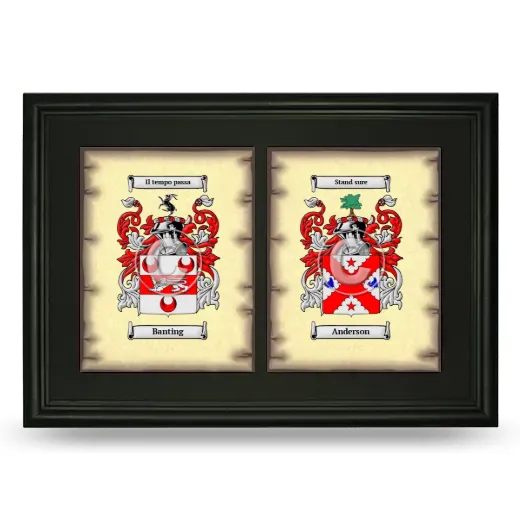 Double Coat of Arms Framed - Black
