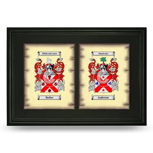 Double Coat of Arms Framed - Black