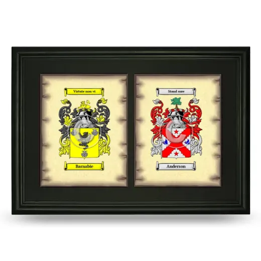 Double Coat of Arms Framed - Black