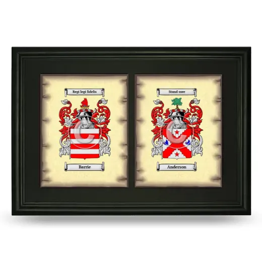 Double Coat of Arms Framed - Black
